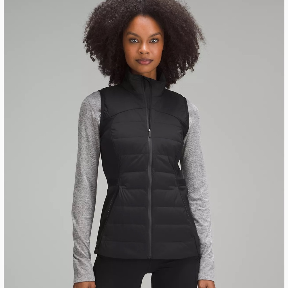 lululemon down for it all puffer vest black 8